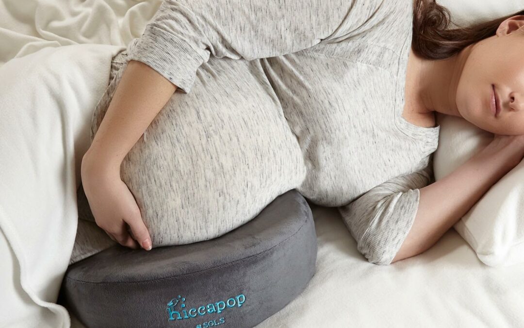 hiccapop Pregnancy Pillow Wedge for Maternity | Memory Foam Maternity Pillows Support Body, Belly, Back, Knees