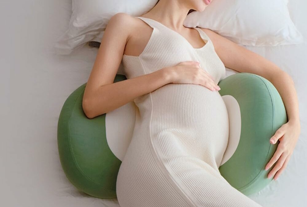 Pregnancy Pillows for Sleeping – Adjustable Washable Maternity Body Pillow Support for Back/Legs/Belly/HIPS of Pregnant Women (Green)