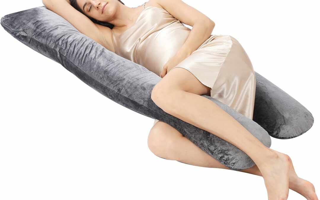 Pregnancy Pillows,U-Shaped Pregnancy Pillows,with Washable Cover,Memory Foam Filling, Full Body Pillow, Maternity Pregnancy Pillows for Sleeping, Support for Back, HIPS, Legs, Belly, Grey