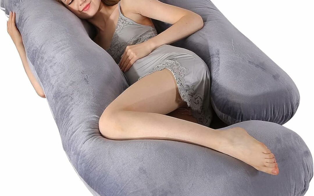 60 Inch Full Body Pregnancy Pillows for Sleeping Cooling Pregnancy Pillow,U Shaped Pregnancy Body Pillow,Maternity Pillows for Pregnant Women with Removable Washable Velvet Cover.(Grey)