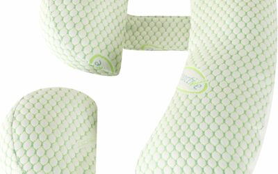 Pregnancy Pillow for Sleeping, Maternity Pillow for Pregnant Women, Pregnancy Body Pillow Support Back,HIPS, Legs, Belly,Detachable and Adjustable Air Mesh Pillow Cover（Green）