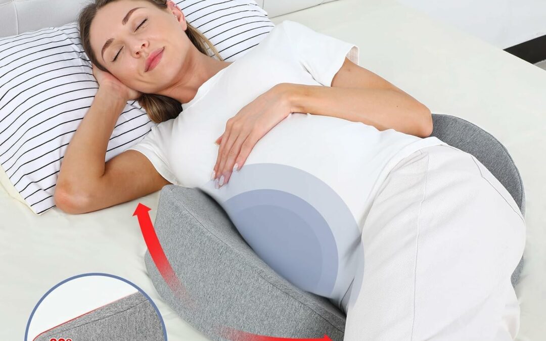 Pregnancy Pillows for Sleeping, Memory Foam Pregnancy Body Pillow for Pregnant Women, Adjustable Maternity Pillow with Detachable Pillow Cover (Grey)