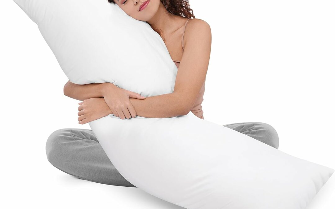 Utopia Bedding Full Body Pillow for Adults (White, 20 x 54 Inch, Pack of 06), Long Pillow for Sleeping, Large Pillow Insert for Side Sleepers